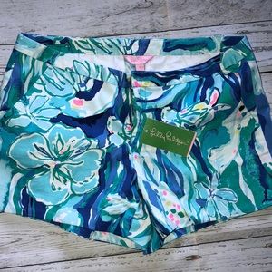 NWT Lilly Pulitzer brilliant blue shorts, SZ 6